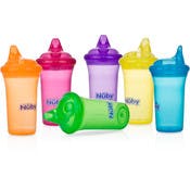 Nuby 2 Pack No Spill Printed Thirsty Kids No-Spill Sip-it Sport Cup with  Soft