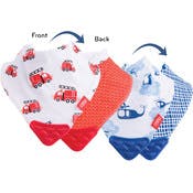 Nuby Baby Boys' Bandana Bibs - Teether, 2 Pack