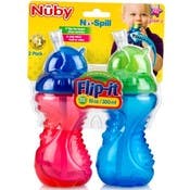 Nuby No-Spill Cups - Assorted Colors, 10 oz, 2 Pack