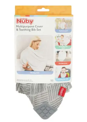 Nursing Covers and Teething Bibs - 2 Pack