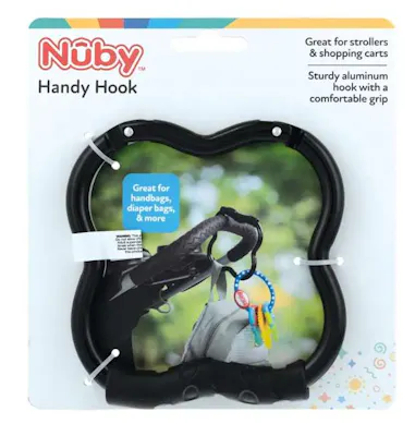 Round Stroller Hooks - Black