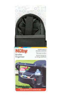 Stroller Organizers with Lid and Bottle Bag, Black