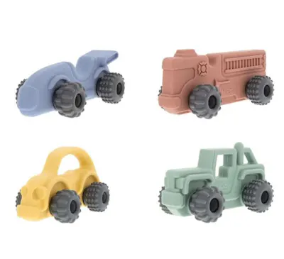 Silicone Vehicle Teether Toys, Assorted Colors