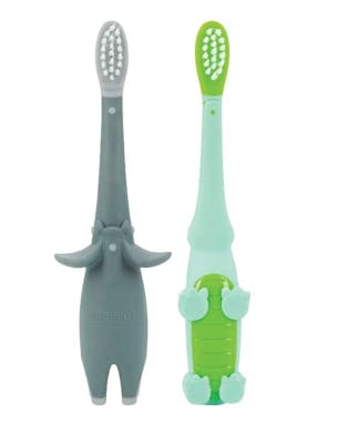 Toddler Toothbrush Sets, Alligator &amp; Elephant