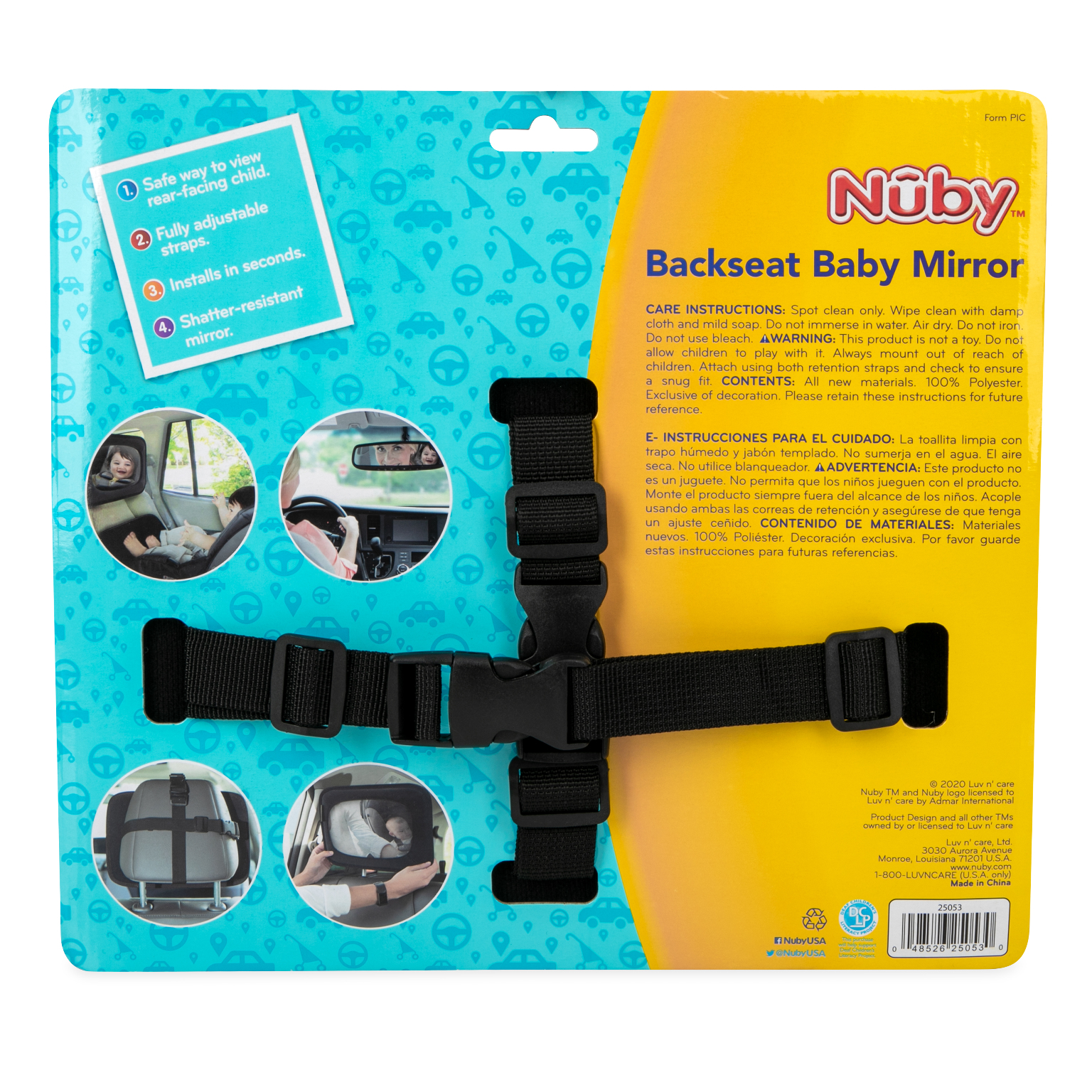  Nuby Kids Kick Mats- Back Seat Protectors with Storage  Compartment: Black, 2 Pack : Baby
