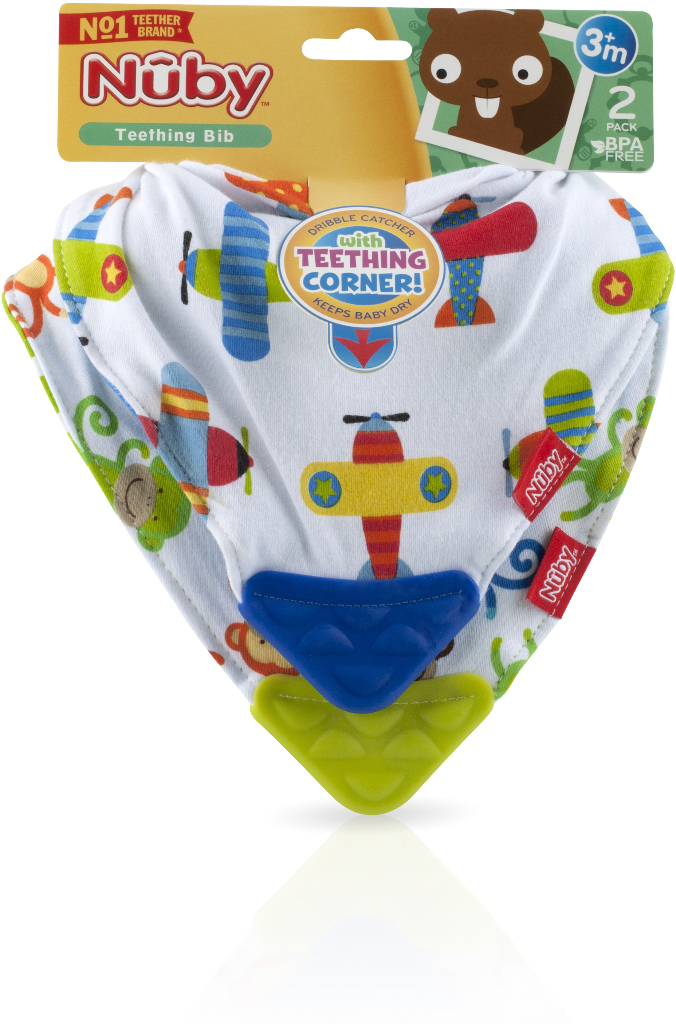 nuby bandana teething bibs 3 pack