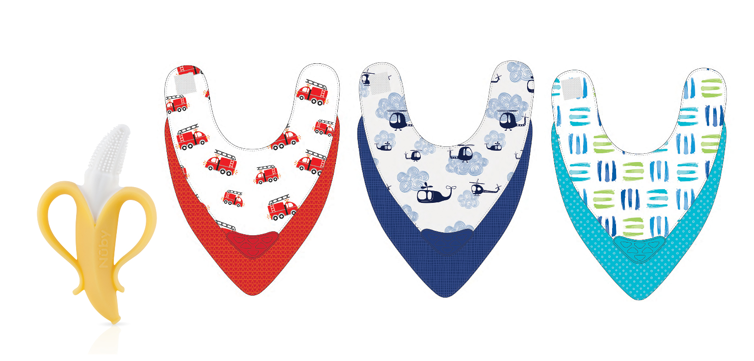 Wholesale Teething Bibs Teething Toothbrush, 3 Pack DollarDays