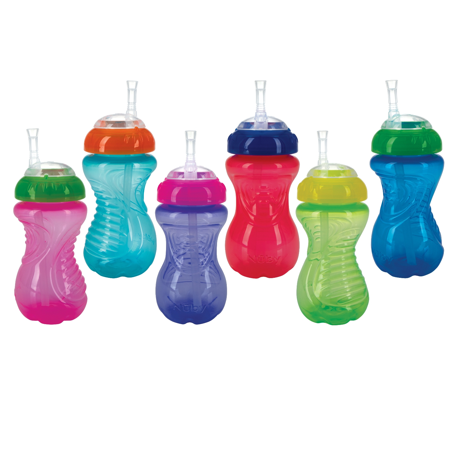 Nuby No-Spill Cups - Flexi Straw, Colors Vary