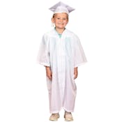 White Graduation Cap and Gown Set - Child Size