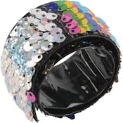 Rainbow Sequin Slap Bracelets