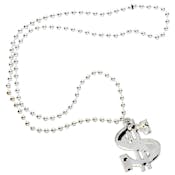 Dollar Sign Beaded Necklaces - Silver