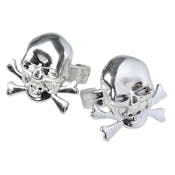 Metallic Skull Rings - Silver