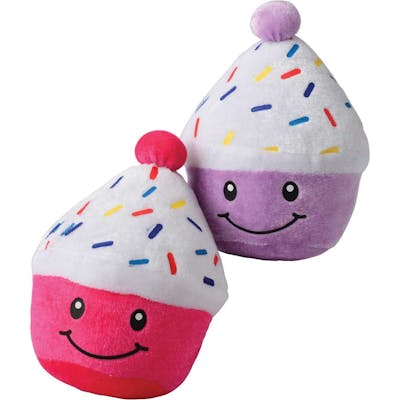 Plush Smiling Cupcake - Pink and Purple