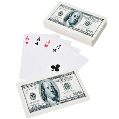 $100 Art Printed Playing Cards