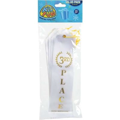 3rd Place Ribbons - White