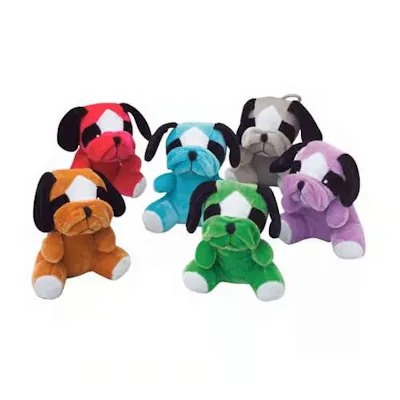 Plush Multicolor Bull Dogs - 5.5"