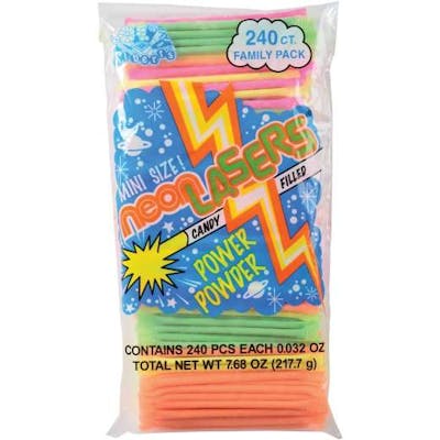 Mini Neon Lasers Powder Candy - 240 Pack