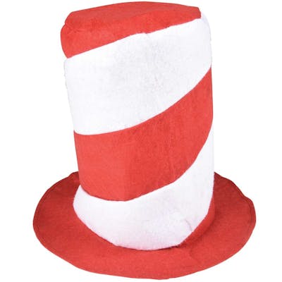 Swirl Stove Pipe Top Hats - Red/White