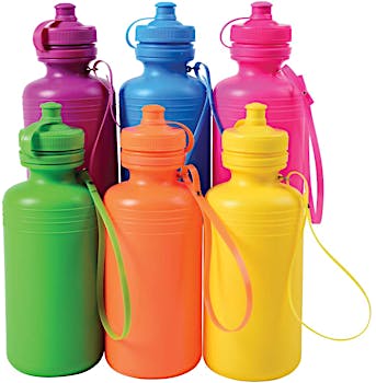 4- pack Kids Water Bottle with Straw for School 13 oz Spill Proof Sippy Cup  Flip Top Lid Small Cute Toddler Water Bottle- Bulk Reusable for Trips Lunch  Day Cares Carry Strap