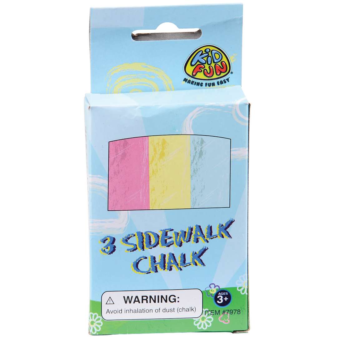 Wholesale Sidewalk Chalk in Packs of 3 Colors - DollarDays