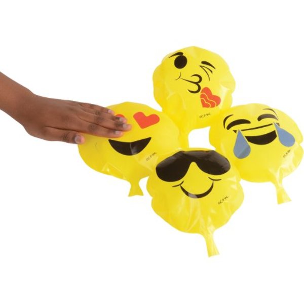 Bulk Emoji Whoopee Cushion Toys Yellow, 3Y+