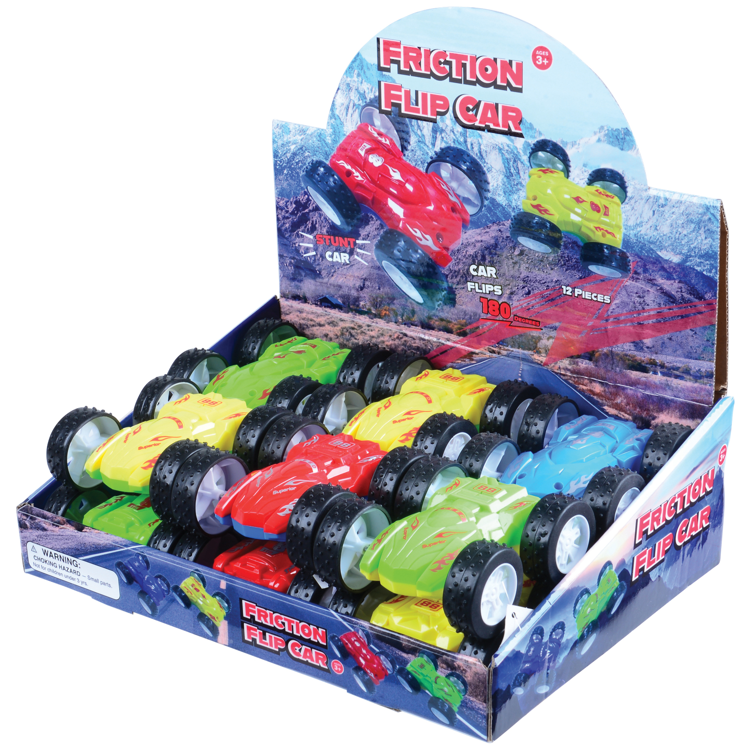 Wholesale Friction Flip Car Toy Vehicles - Assorted Colors