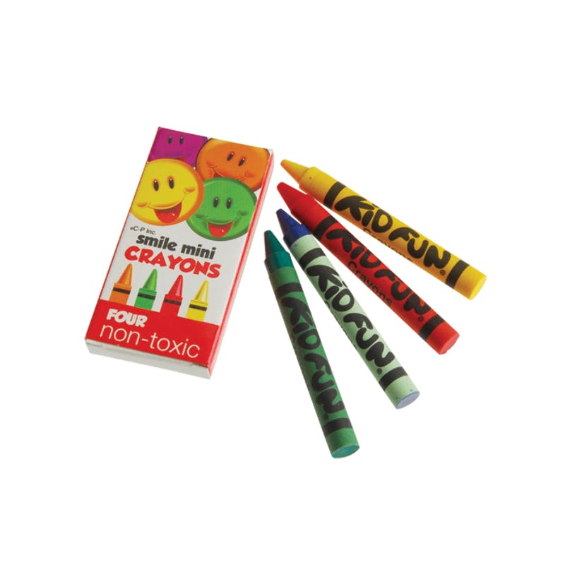 Mini Crayons - 4 Count  Assorted Colors
