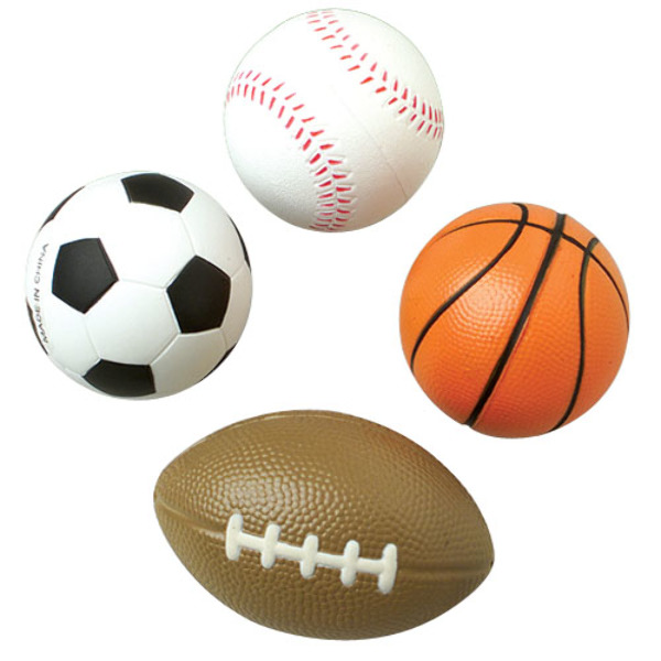 Sports Stress Ball Mini Foam Squeeze Sports Ball Foam Squeeze Sports Ball for School Carnival Reward Football, 15 Packs Party Bag Gift Fillers 