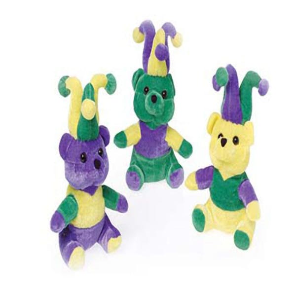 Wholesale Mardi Gras Plush Teddy Bears (SKU 1905238) DollarDays