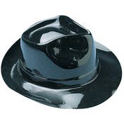 Adult Plastic Fedoras - Black