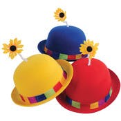 Clown Bowler Derby Hats - Assorted