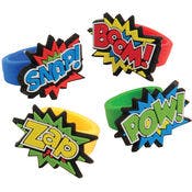 Superhero Rubber Rings - Assorted