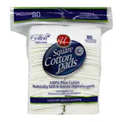 Cotton Square Pads - Hypoallergenic, 80 CT