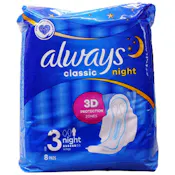 Always Night Maxi Pads with Wings