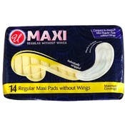Maxi Pads without Wings - Regular, 14 Pack