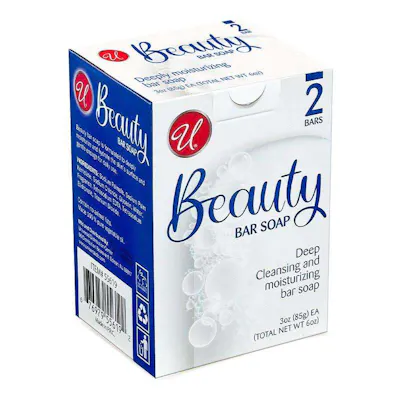 Beauty Bar Soap, Moisturizing - 2 Pack