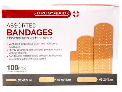 Assorted Bandages, Sterile, 100 Ct