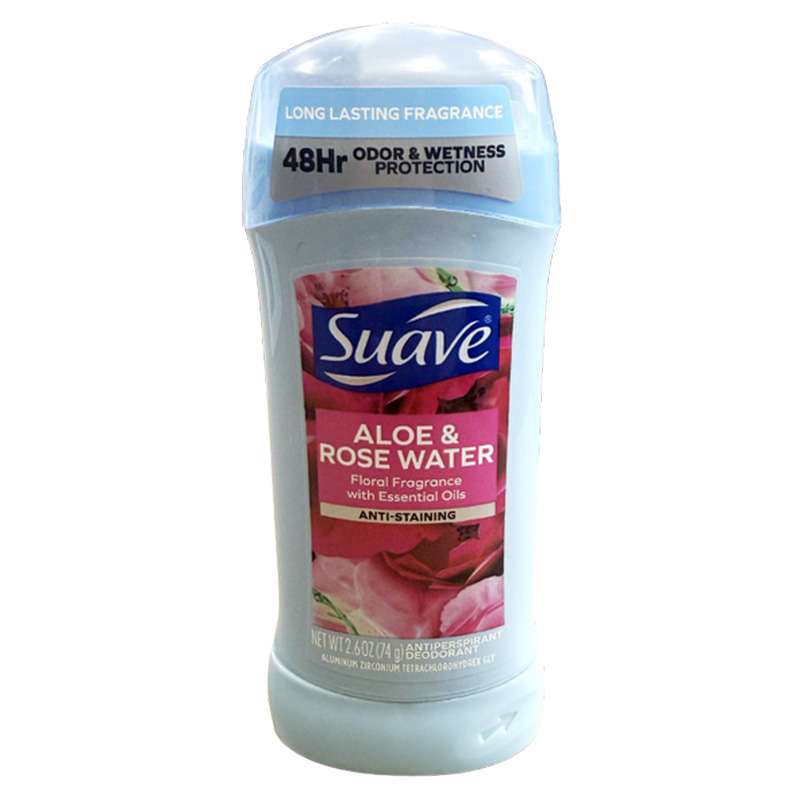 Suave Aloe & Rose Water Deodorant - 2.6 oz