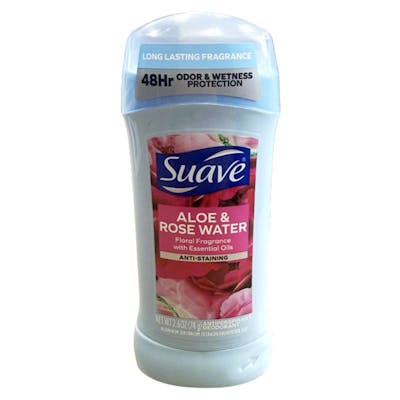 Suave Aloe &amp; Rose Water Deodorant - 2.6 oz