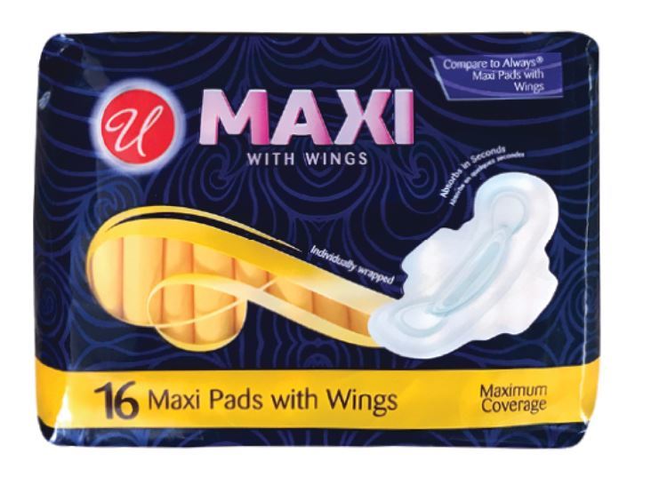Wholesale Maxi Pads with Wings - Maximum, 16 Pack - DollarDays