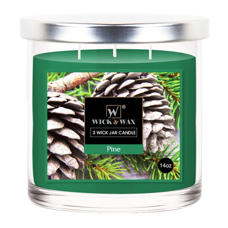 14 Oz 3-Wick Jar Candle - Pine