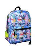 Stitch Printed Backpacks - Blue, 16"