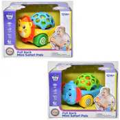 Pull Back Mini Elephant and Lion in Car
