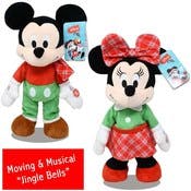 Disney Mickey & Minnie Holiday Dancing Plush Dolls