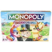 Monopoly Board Game - Unicorns vs. Llamas