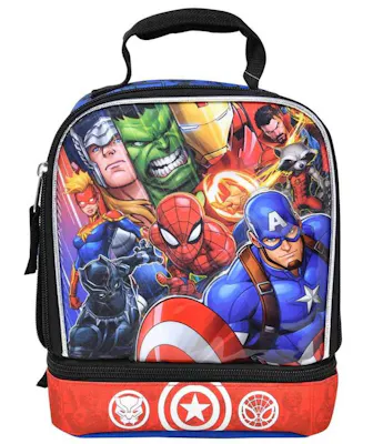 Avengers Insulated Drop Bottom Lunch Bags