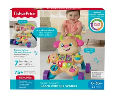 Fisher-Price Laugh &amp; Learn Smart Stages Learn with Sis Walker Infant &amp; Toddler Educational Toy