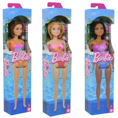 Beach Barbie Doll - Assorted, 11"
