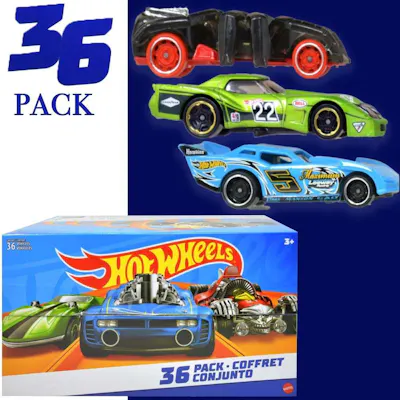 Hot Wheels Die Cast Car Pack - 36 Assorted