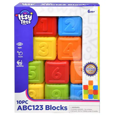 Itsy Tots Plastic Block Set, 10 Piece